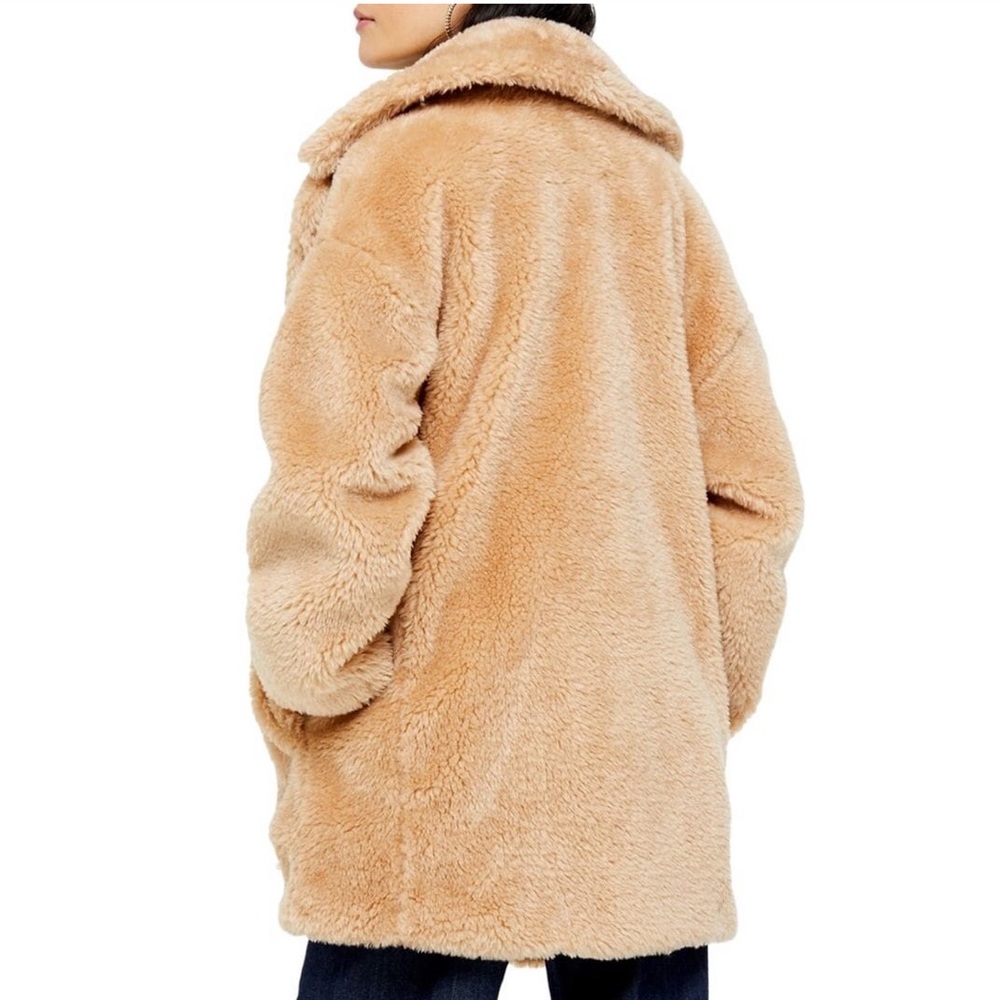Topshop Faux Fur Coat - Picture 2 of 5